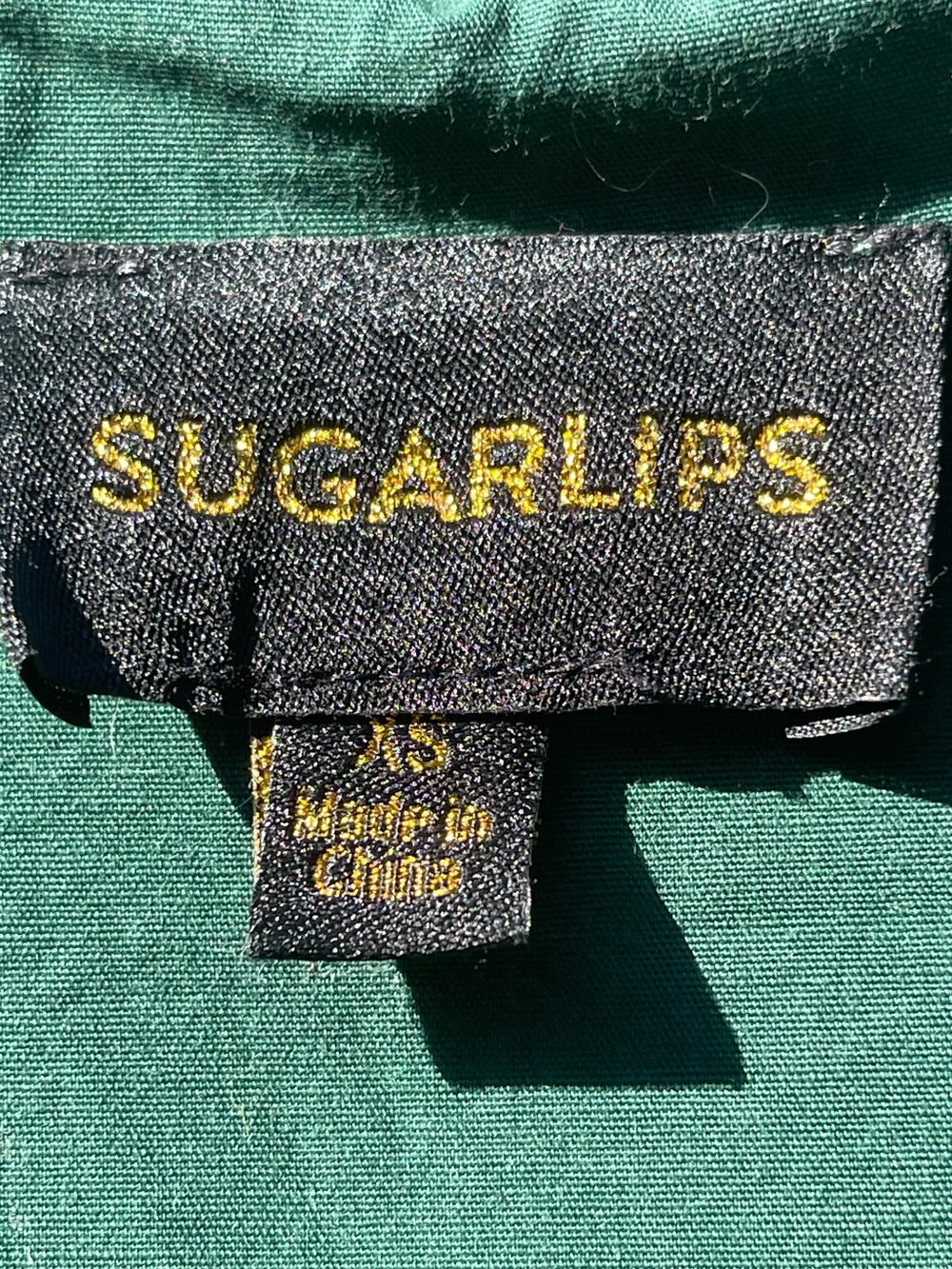 Sugarlips Short-Sleeve Button-Down Shirt in Green - Picture 5 of 10